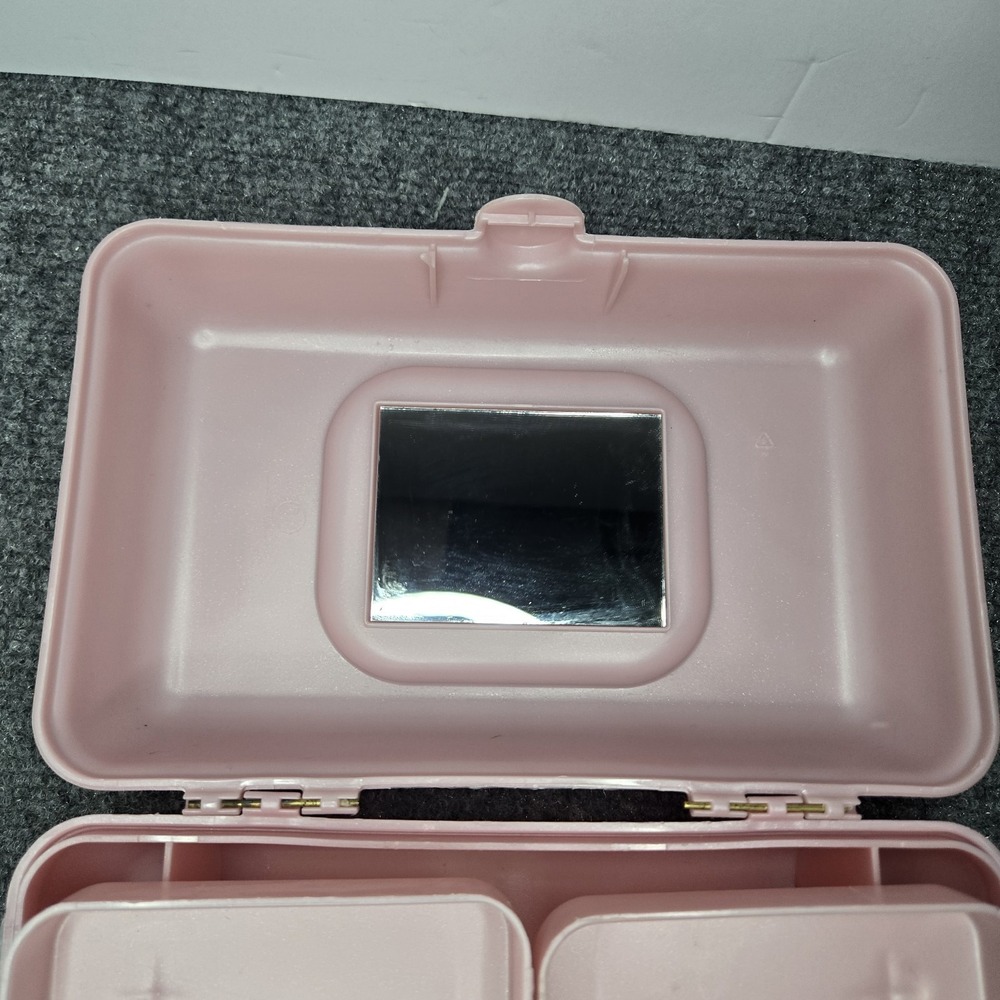 Caboodles Pretty In Petite Classic 2 Tier Makeup Case‎ W/ Mirror Pink  9x6x4 - Picture 6 of 7